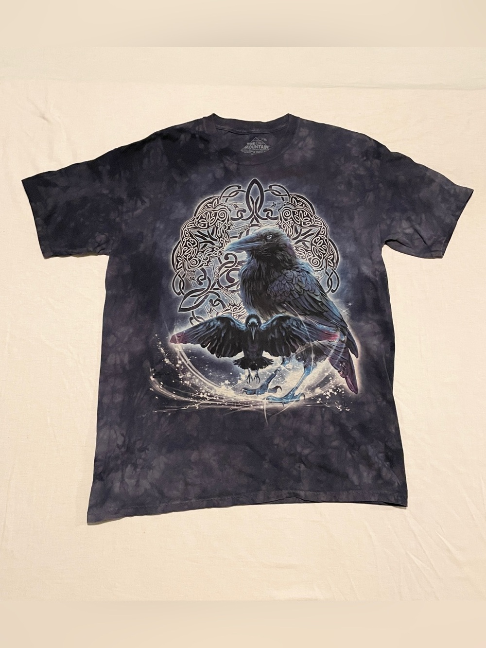 The Mountain Celtic Raven Crow Tie Dye T-Shirt Size XL